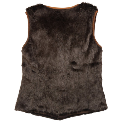 Vintage Cabane De Zucca By Issey Miyake Fur Gilet Womens Size M