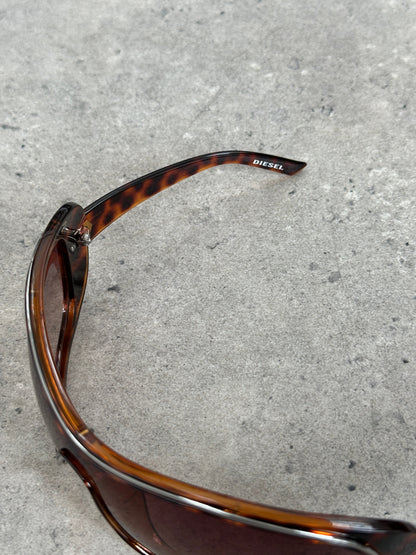 Diesel 2000s Oversized Shield Logo Sunglasses