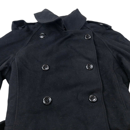Vintage 2000s Burberry Belt Waist Wool Trench Jacket Womens Size S | Small, Black
