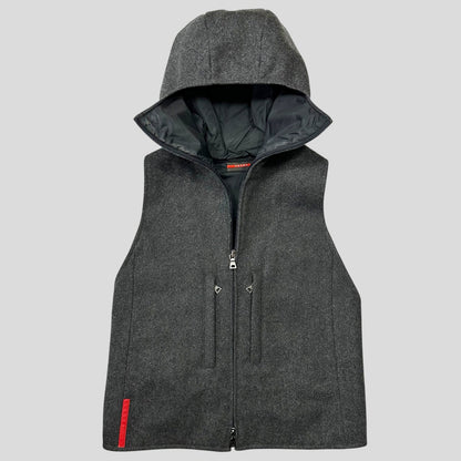 Prada Sport AW99 Technical Wool Ninja Harness Vest - IT42 (S) | Grey