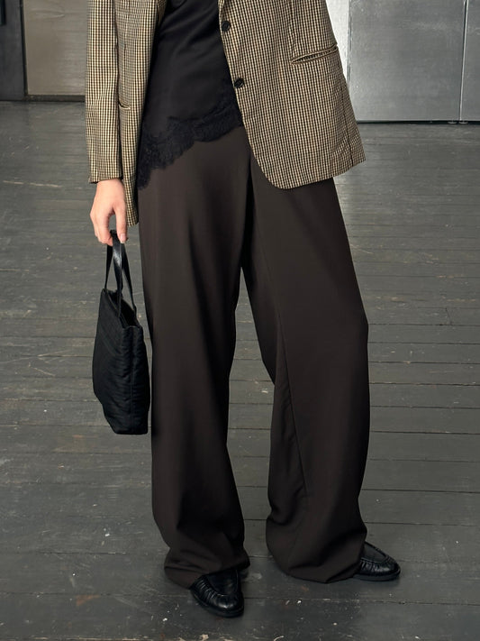 Armani Collezioni Pure Wool Wide Leg Tailored Trousers - W34