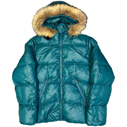 Duvetica Fur Hood Puffer Jacket In Blue ( S )