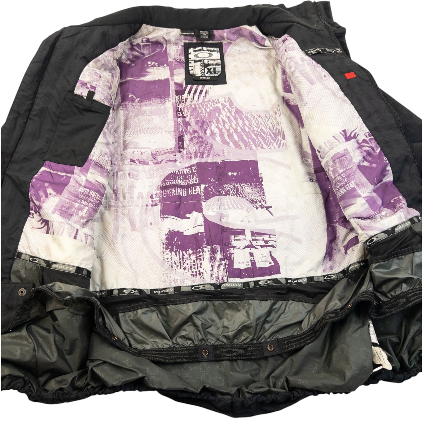 Vintage 2000s Oakley Zip Up Snowboarding Jacket Size XL | XL, Black