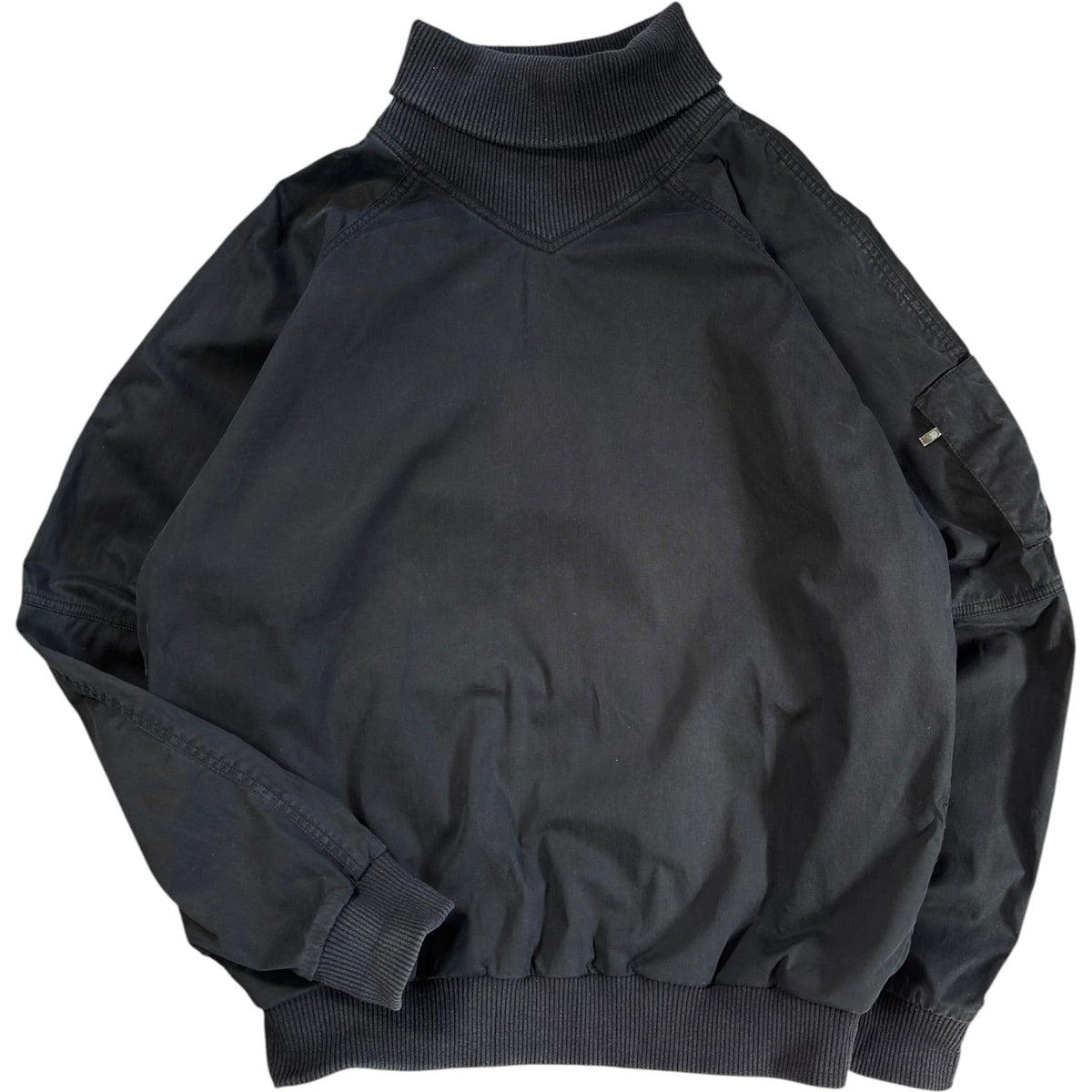 Maharishi 2002 Ribbed Neck Drill Top S | Small, Black