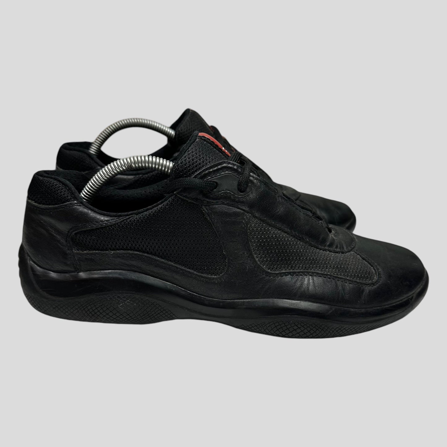 Prada Americas Cups Triple Black Leather - UK9/9.5