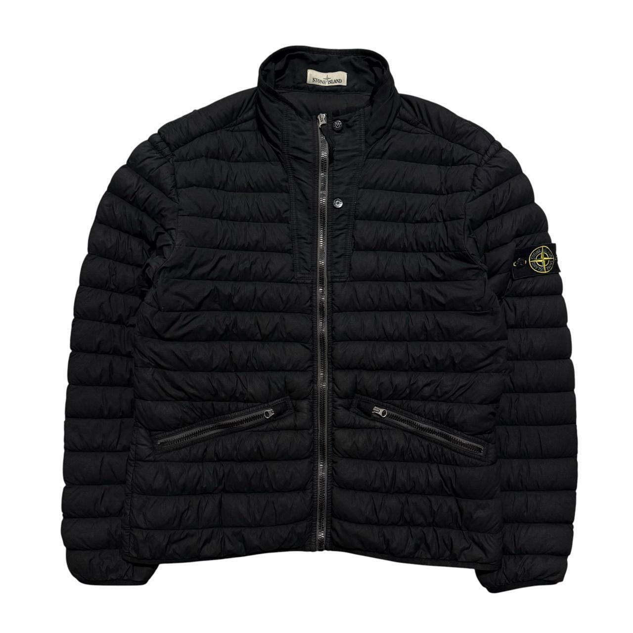 Stone Island Loom Woven Down Jacket | Medium, Black