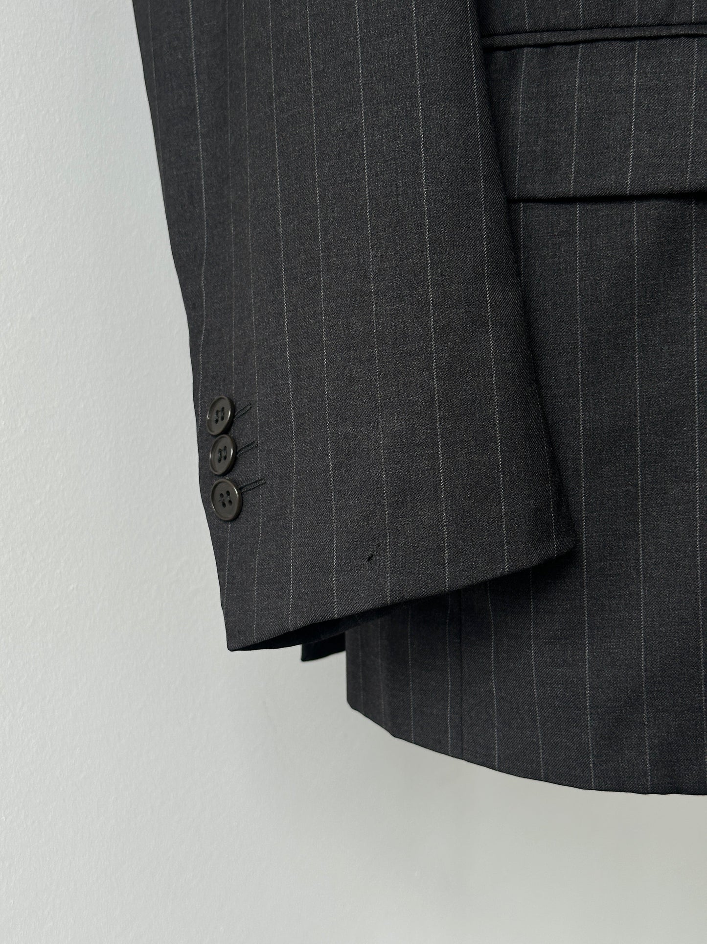 Loro Piana x Confitri Couture 1990S Pure Wool Striped Blazer - 38R
