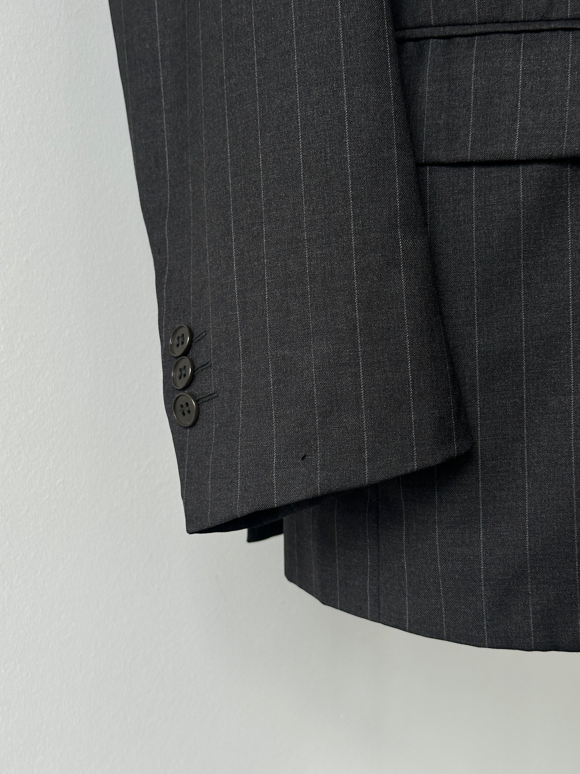 Loro Piana x Confitri Couture 1990S Pure Wool Striped Blazer - 38R