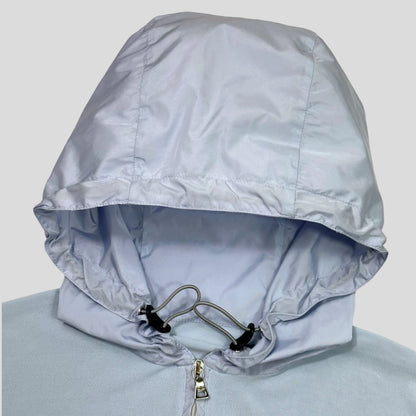 Prada Sport SS00 Baby Blue Mesh Cropped Technical Hoodie - M