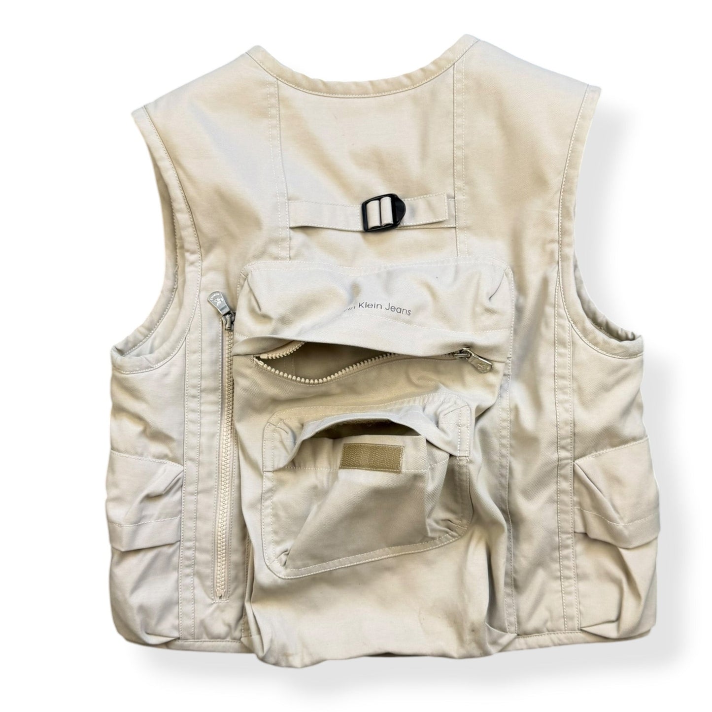 2000's Calvin Klein Integrated Backpack Cargo Jacket (XS) | O/S, Beige