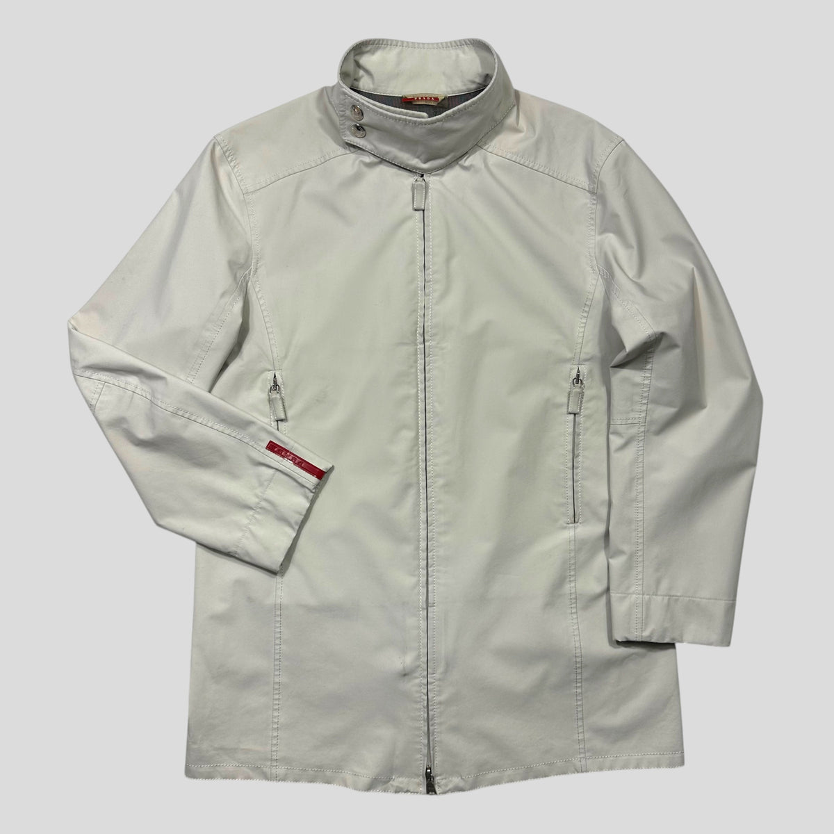 Prada Sport AW00 Goretex Perforated Ventilation Trench Coat  - M | White