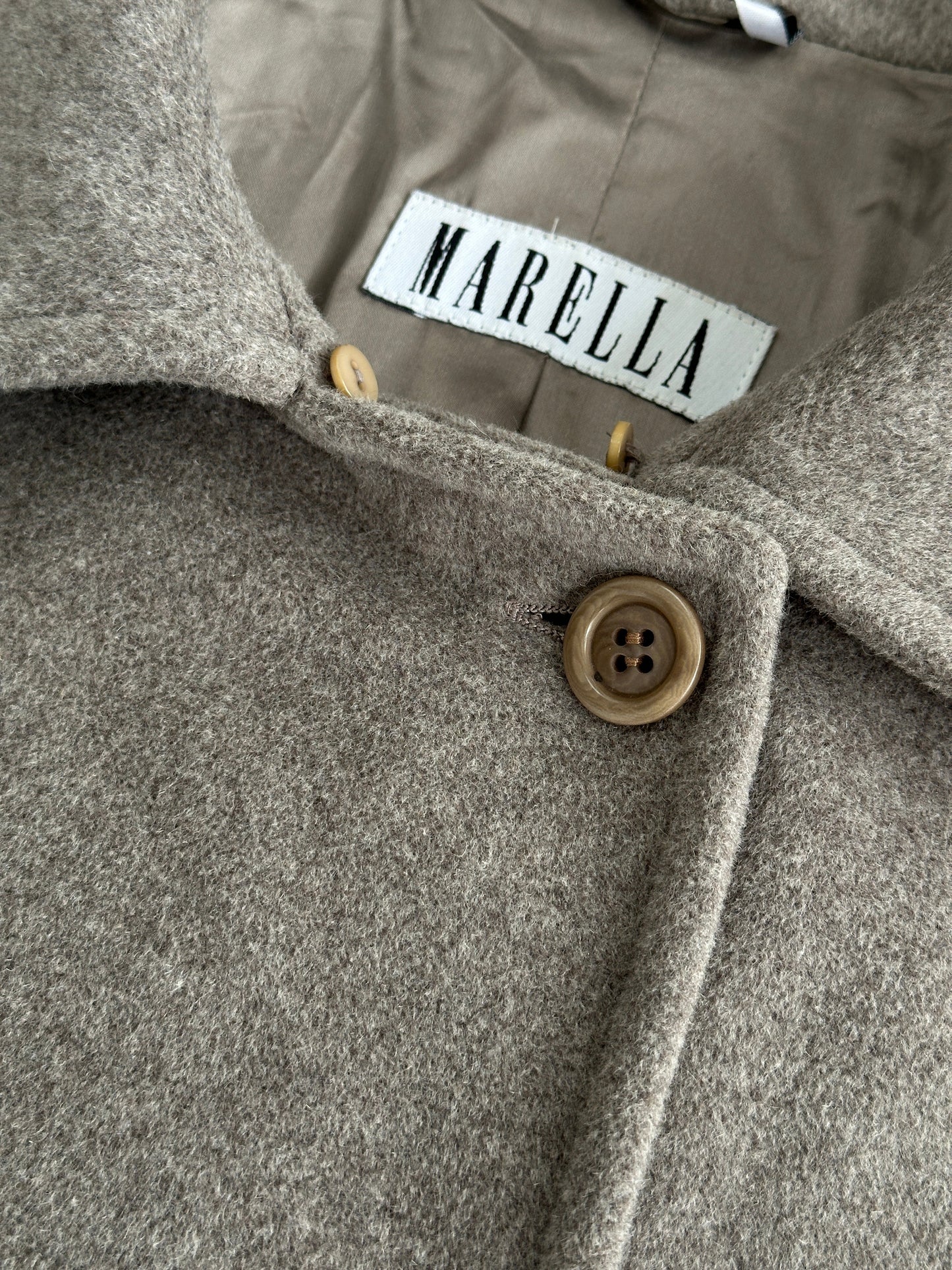 Marella Removable Collar Virgin Wool Coat - XL