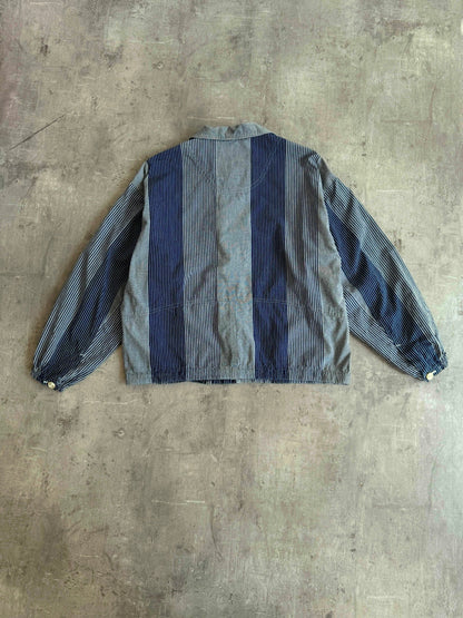 Issey Miyake Hai Pinstripe Bomber Jacket