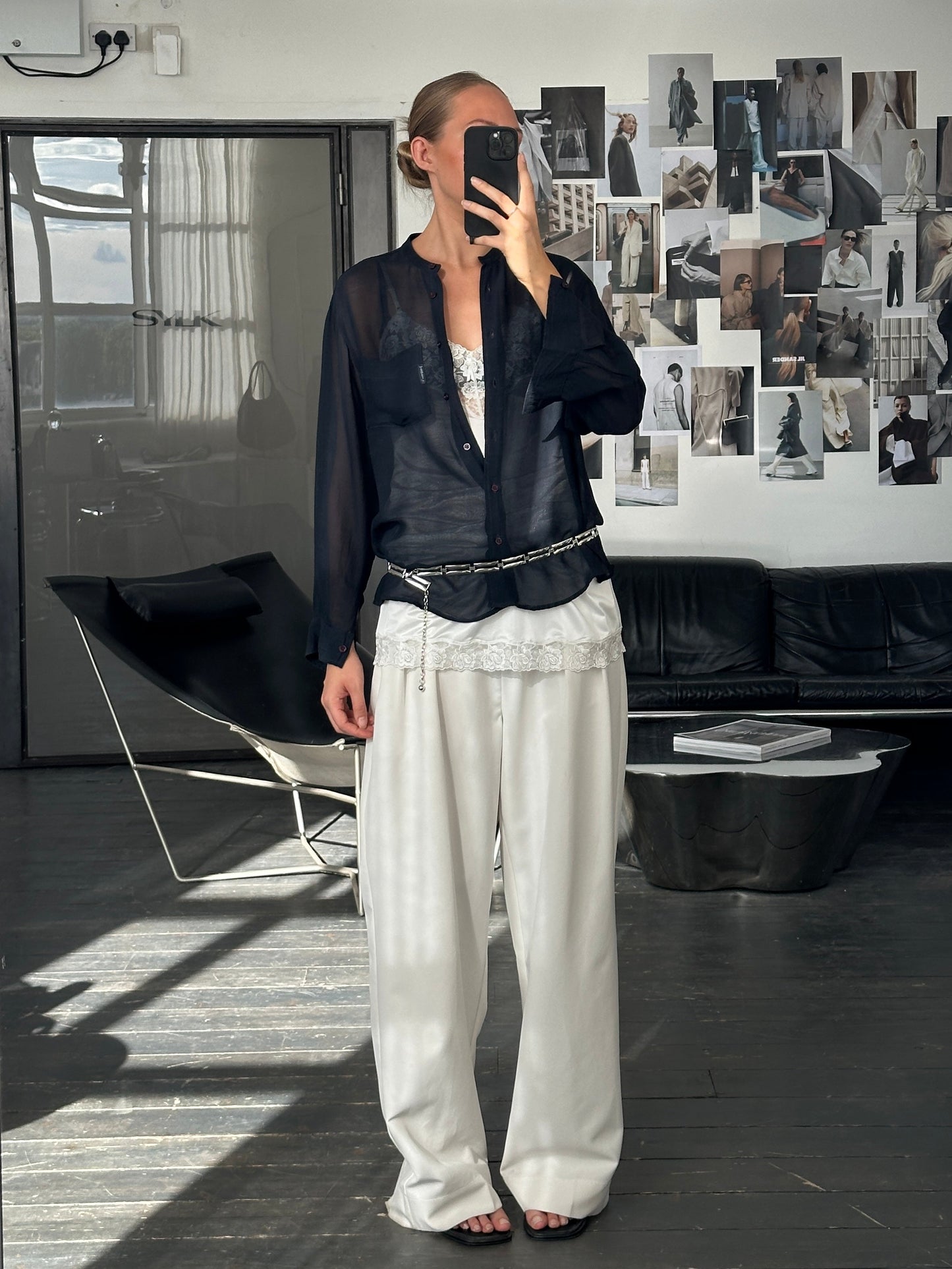 Armani Jeans 1990s Sheer Shirt - M