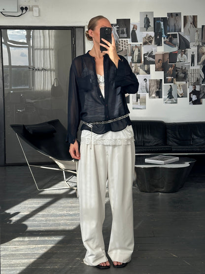 Armani Jeans 1990s Sheer Shirt - M