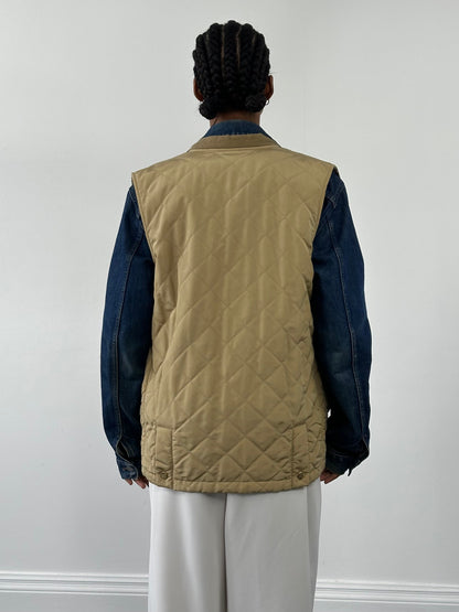 Burberry 1990s Nylon Bespoke Button Nova Check Gilet - M