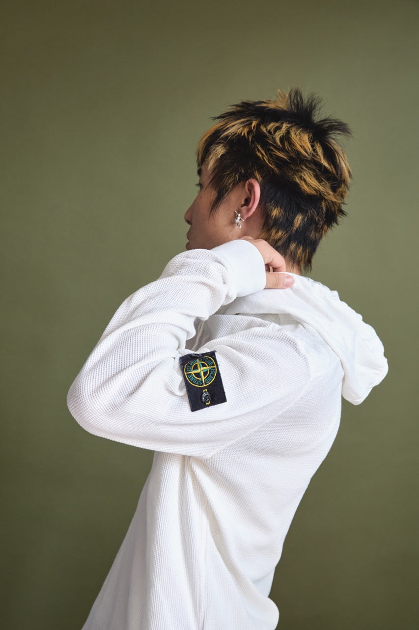 AW2014 Stone Island Grid Weave Hoodie