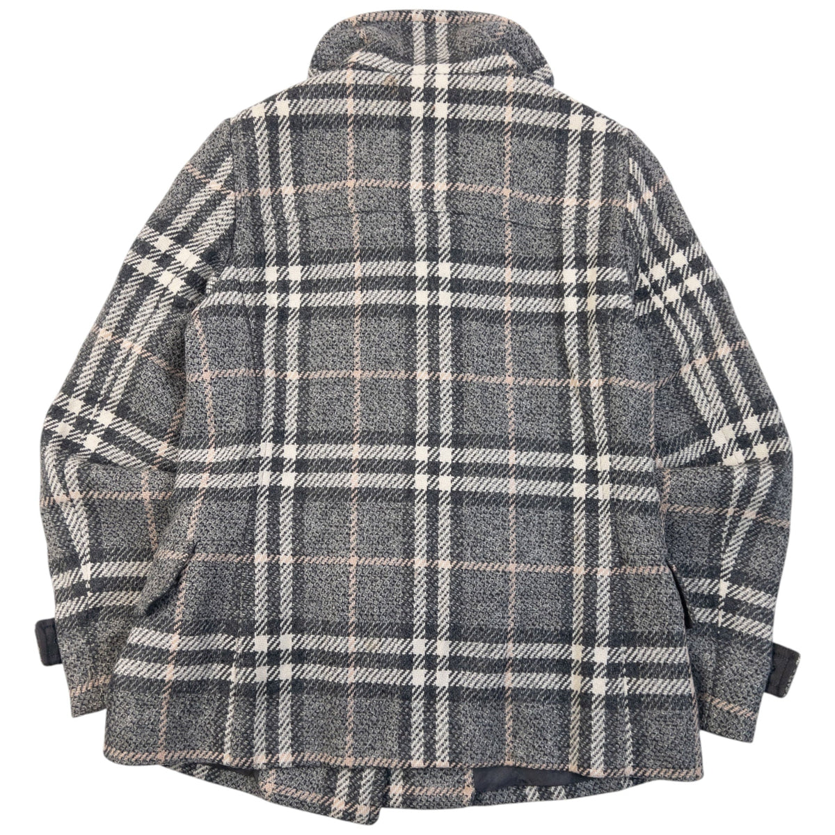 Vintage 2000s Burberry Nova Check Wool Duffle Jacket Womens Size M | O/S, Grey