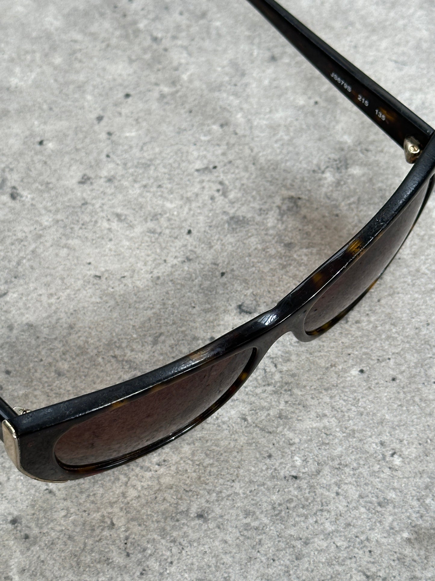 Jil Sander 2000s Tortoiseshell Rectangular Logo Sunglasses
