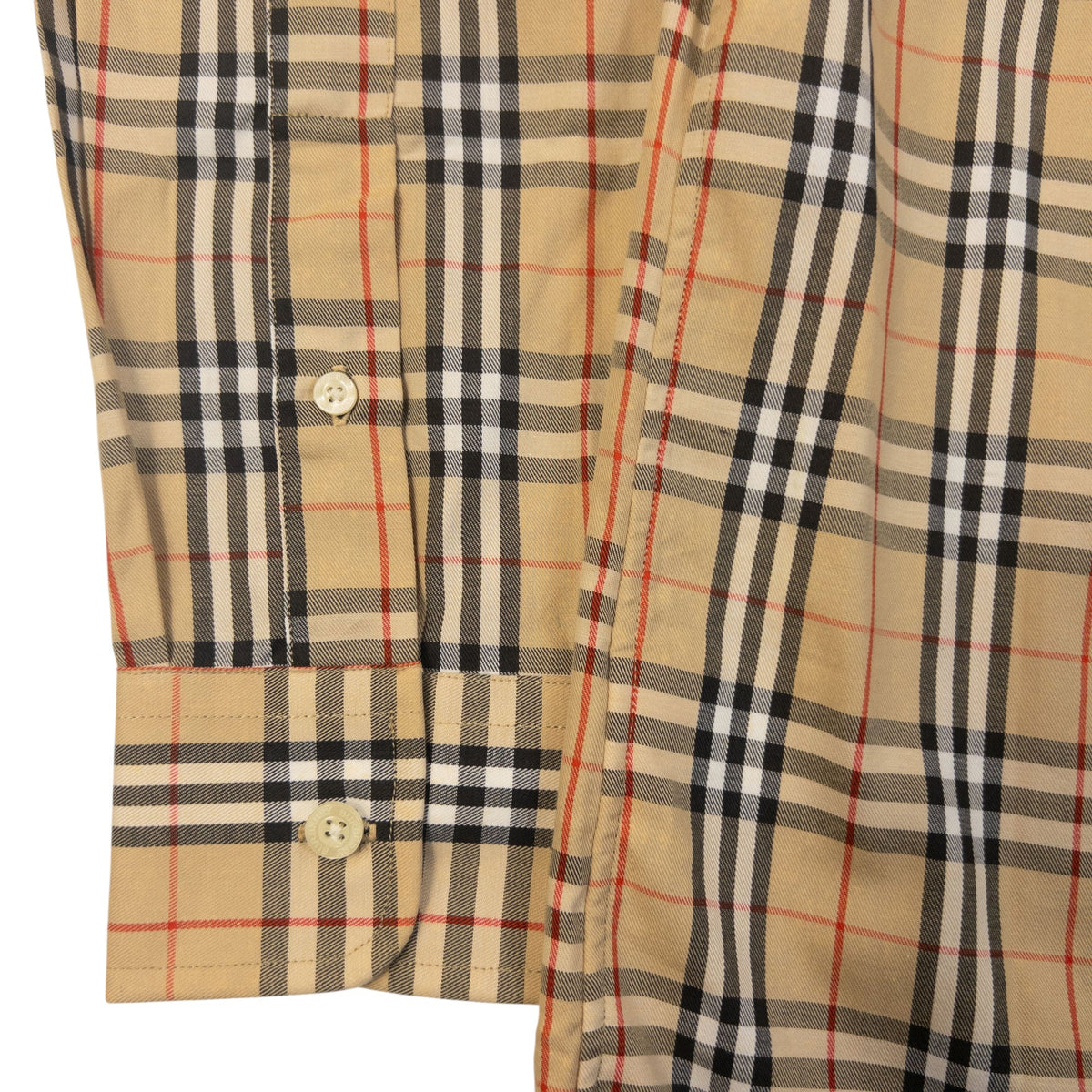 Vintage 2000s Burberry Nova Check Long Sleeve Button Up Shirt Size S | Small, Beige