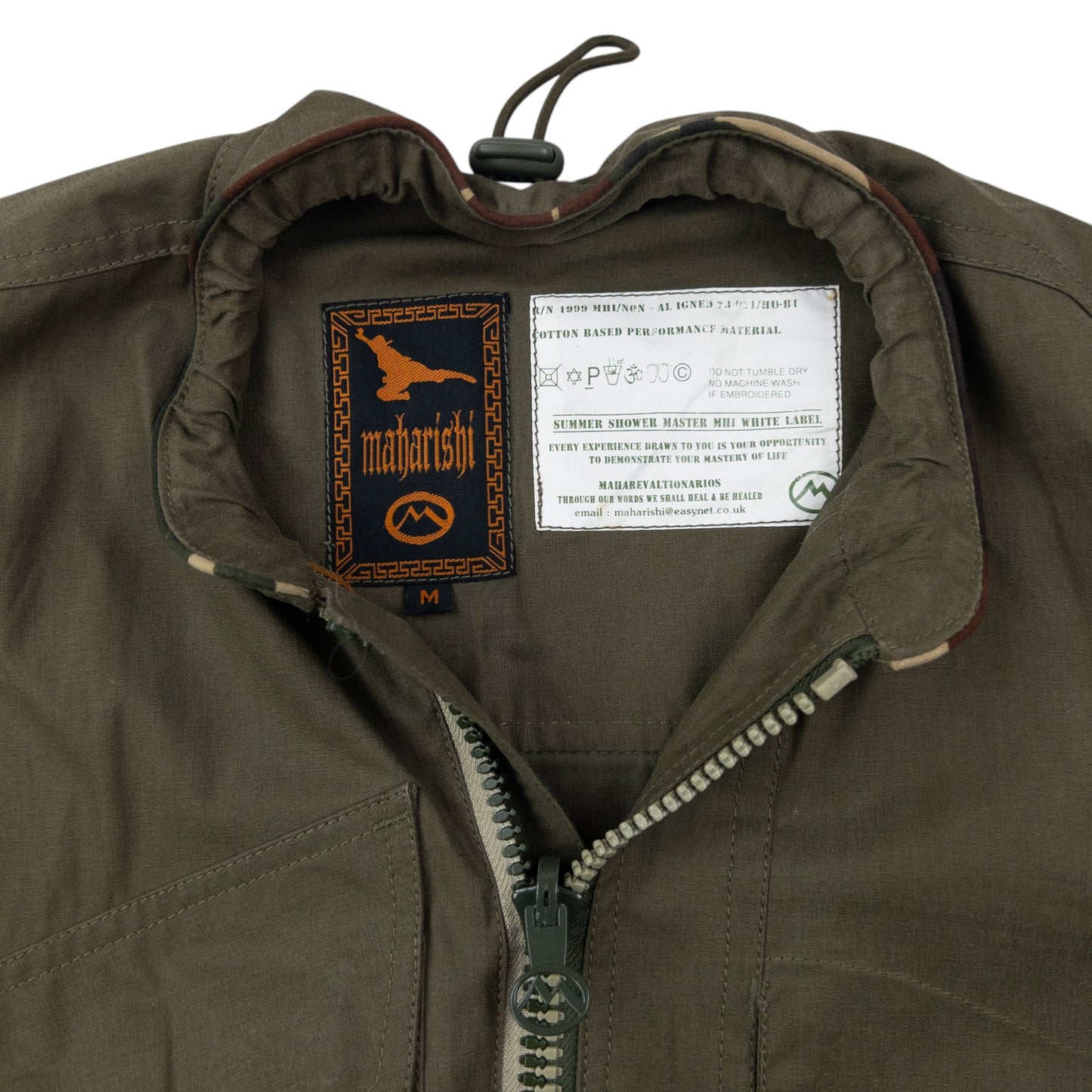 Vintage 1999 Maharishi Asymmetric Zip Up Gilet Size M