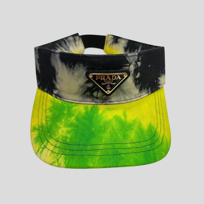 Prada Milano Tie-Dye Triangle Logo Visor Cap - M | O/S, Multicoloured