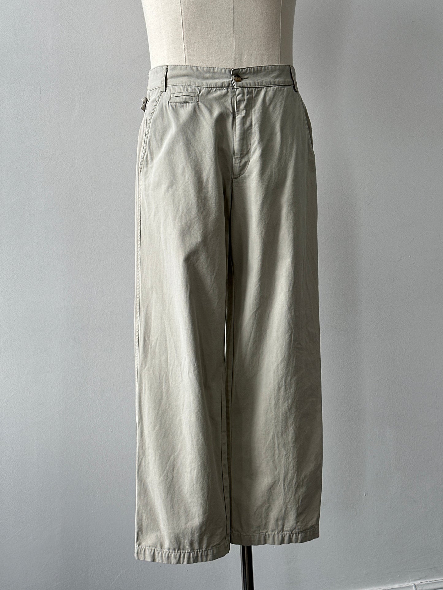 Vintage 1990s Pure Cotton Straight Leg Trousers - W30