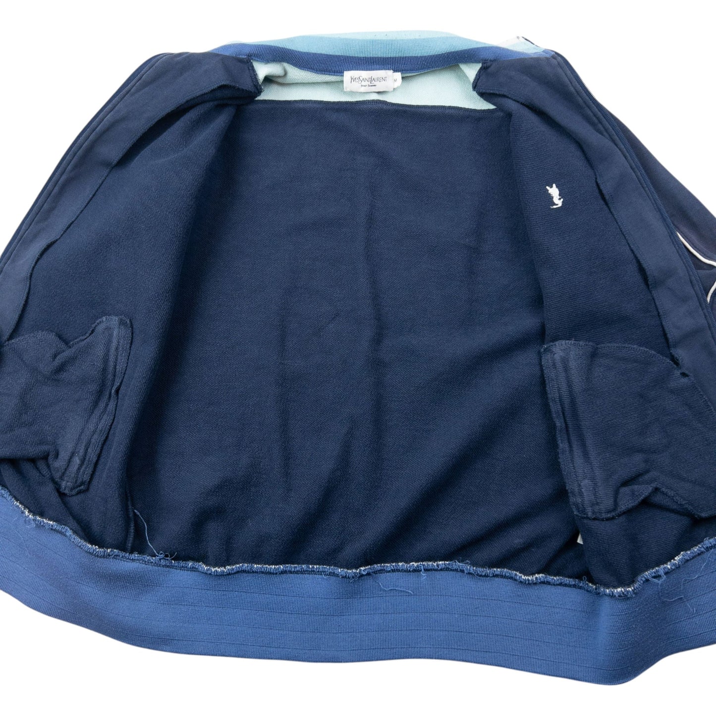 Vintage 2000s YSL Yves Saint Laurent Zip Up Sweatshirt Size M | Medium, Blue