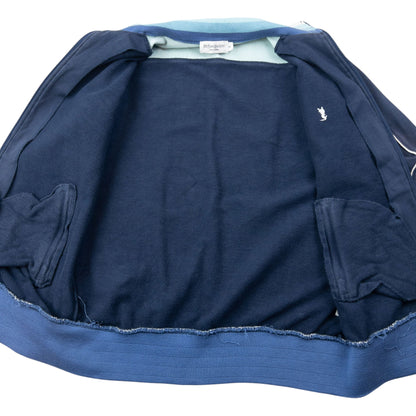 Vintage 2000s YSL Yves Saint Laurent Zip Up Sweatshirt Size M | Medium, Blue