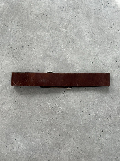 Vintage 1990s Western Horseshoe Leather Belt - W32-35