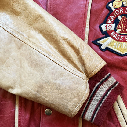 Avirex 'Chief High Hawk' Leather Varsity Jacket - S