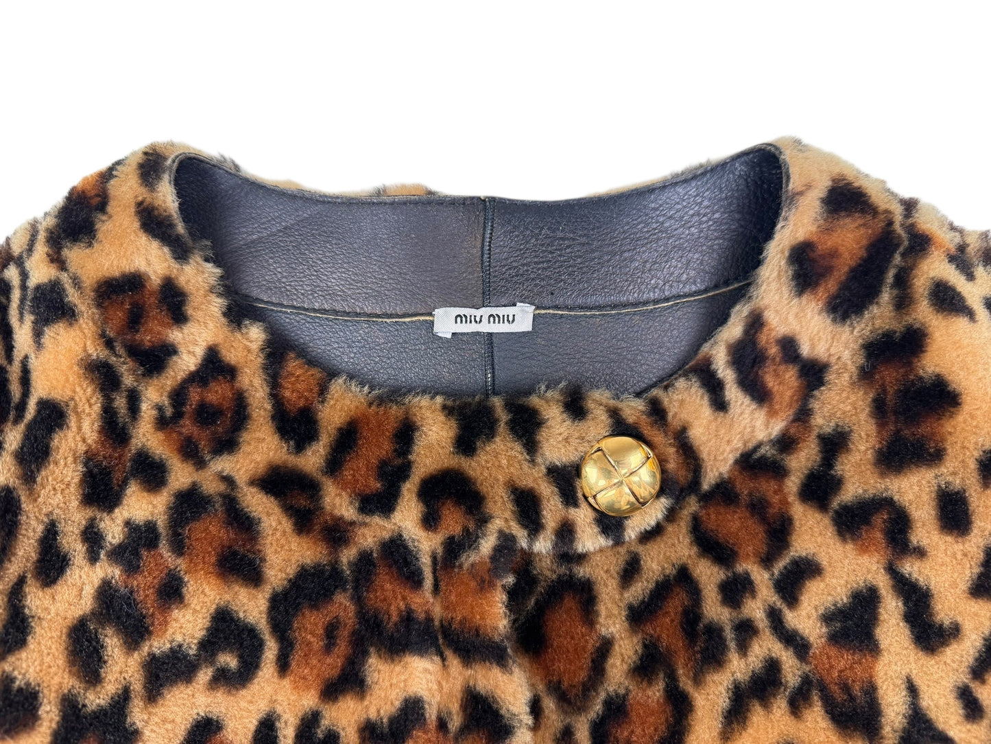 Miu Miu Automne 2010 shearling leopard jacket