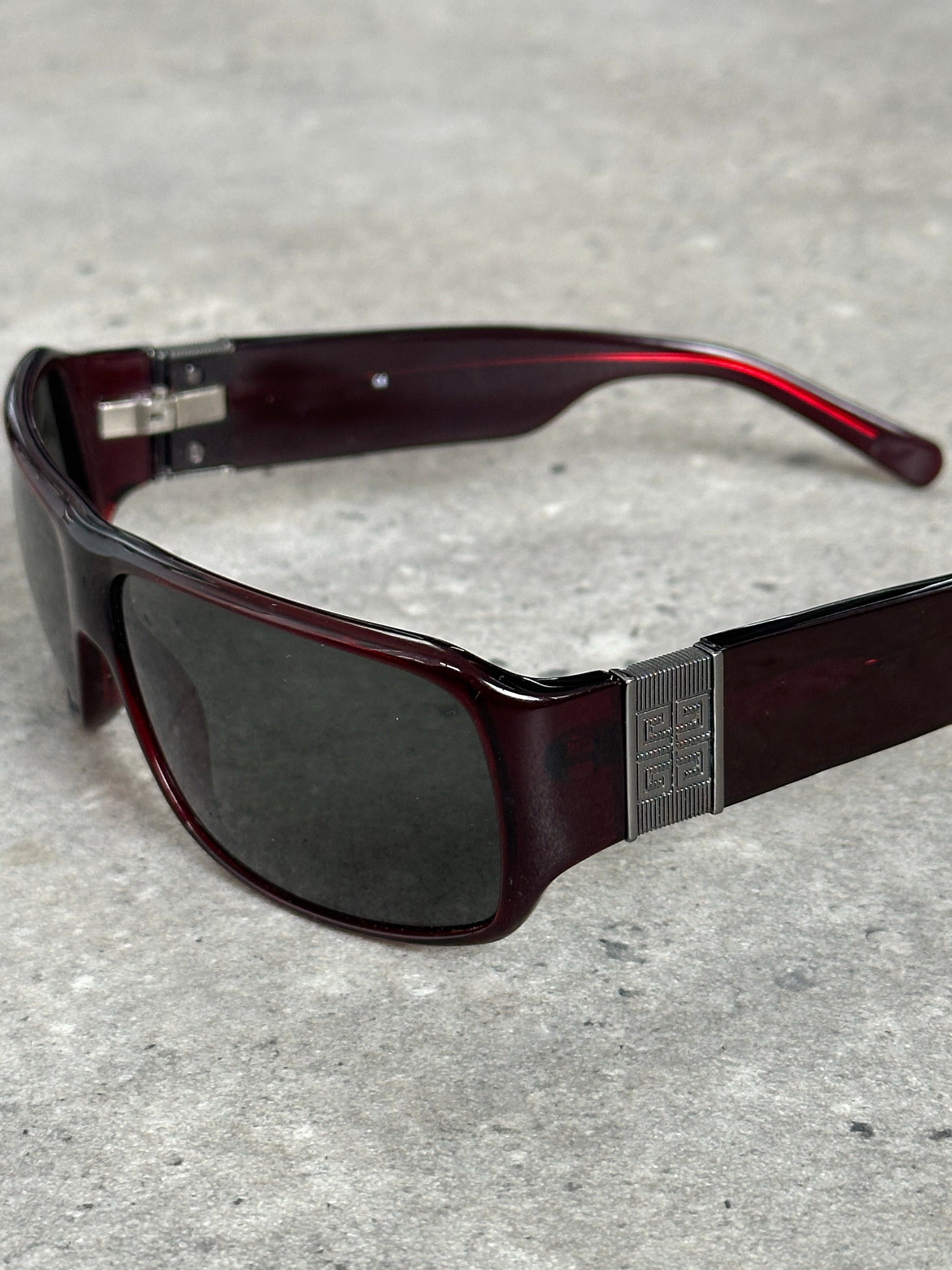 Givenchy 2000s Oversized Rectangle Logo Sunglasses