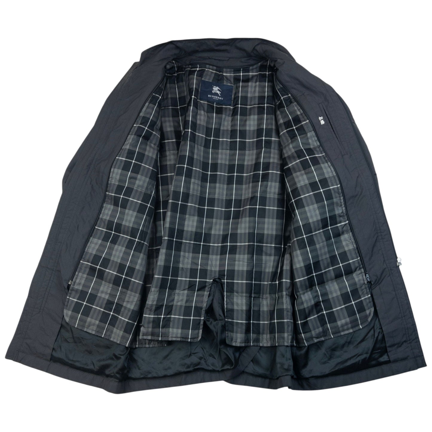 Vintage 2000s Burberry Nova Check Lined Jacket Size L | Large, Grey