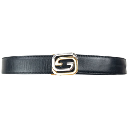 Vintage 80s Gucci Leather Belt Size XL | O/S, Black