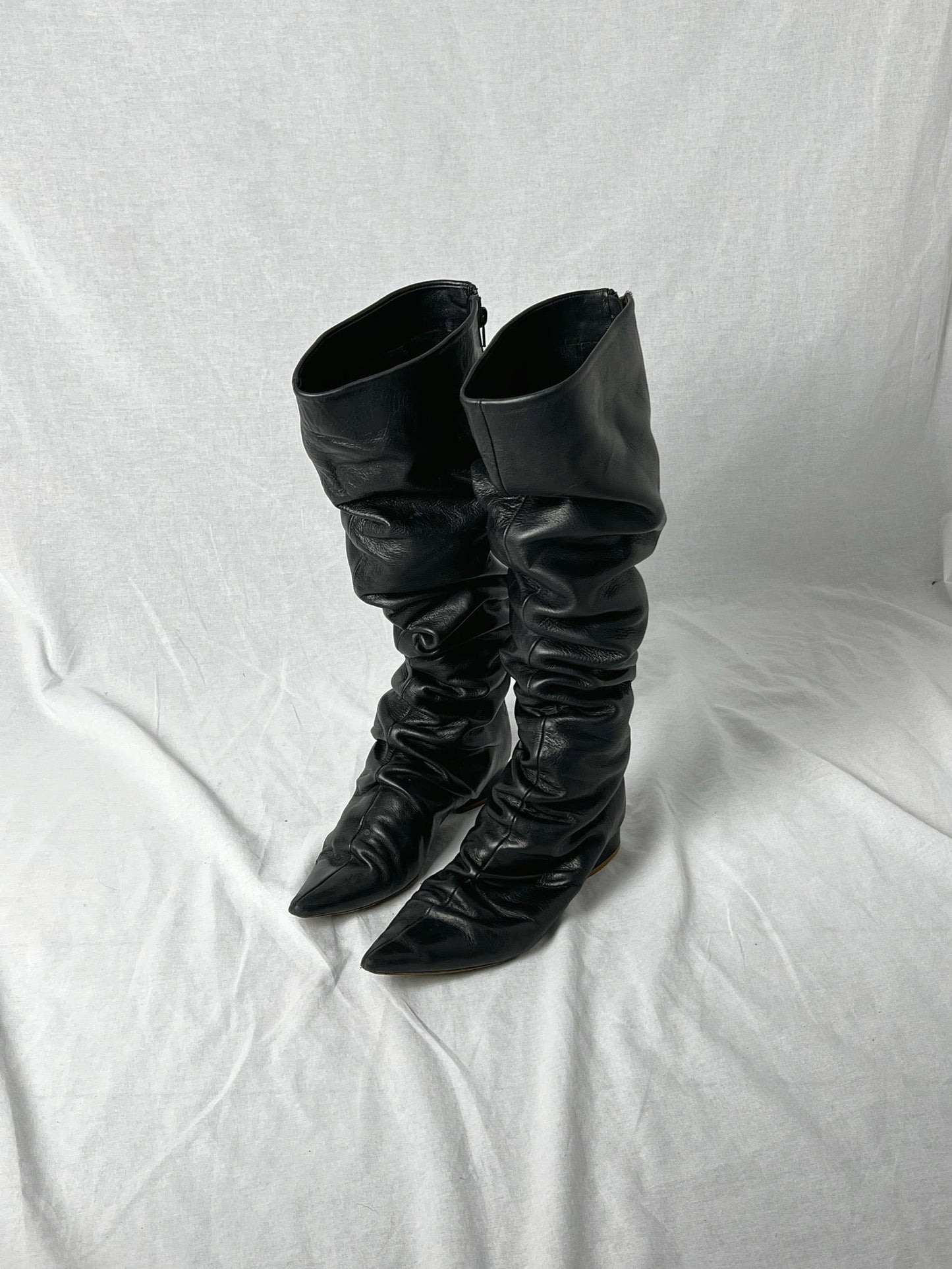 ANN DEMEULEMEESTER KNEE HIGH BOOTS | DEFAULT TITLE, Black