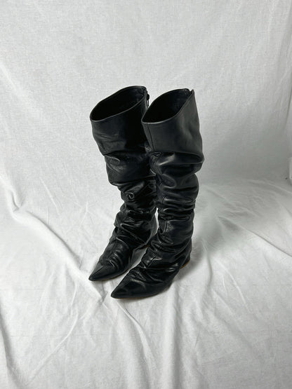 ANN DEMEULEMEESTER KNEE HIGH BOOTS | DEFAULT TITLE, Black