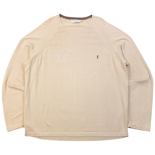 Vintage 2000s YSL Yves Saint Laurent Lightweight Jumper Size XL | XL, Beige
