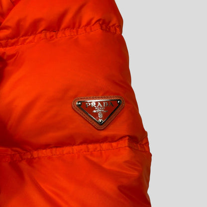 Prada Milano 2020 Orange Nylon Puffer Jacket - IT56 (L/XL)