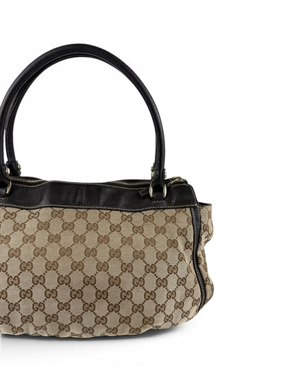 Vintage 90s Gucci Monogram GG Handbag | O/S, Brown
