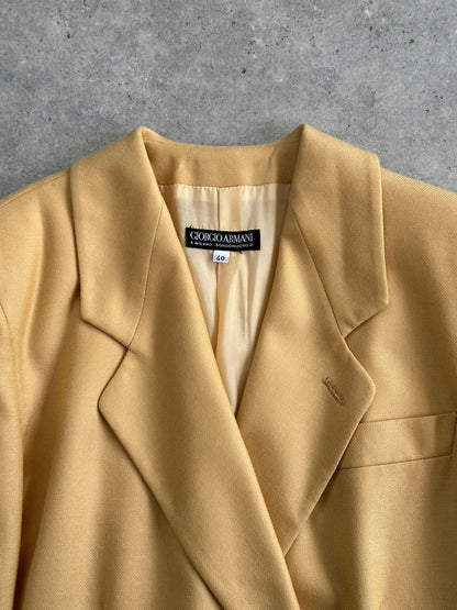 Giorgio Armani Black Label Pure Wool Fitted Blazer - S/M