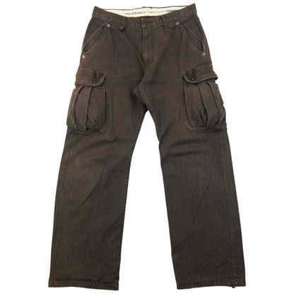 Vintage 2000s PPFM Exposed Seam Cargo Trousers Size W32 | W32, Brown