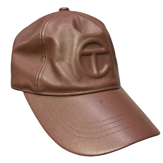 Telfar Embossed Leather Cap In Brown (OS) | O/S, Brown