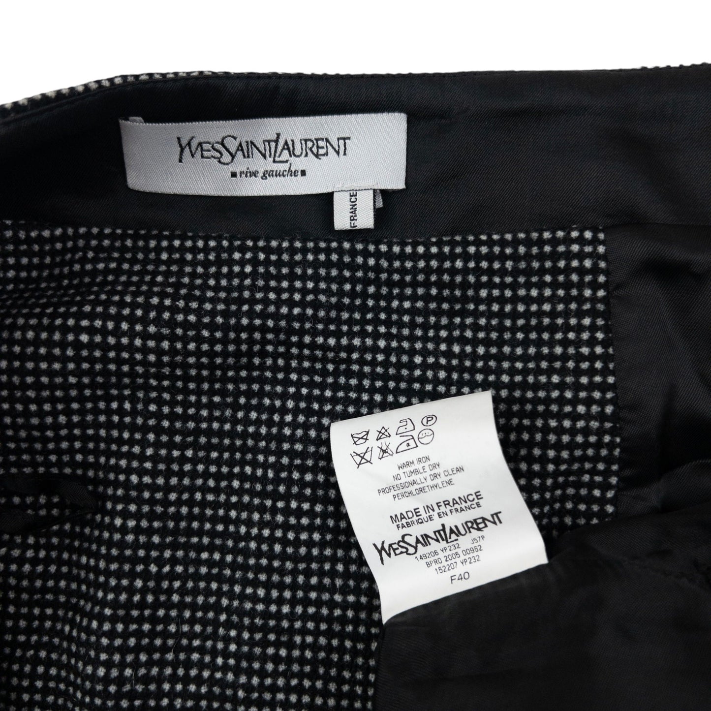 Vintage 2000s YSL Yves Saint Laurent By Tom Ford Button Skirt Womens Size W30 | W30, Black