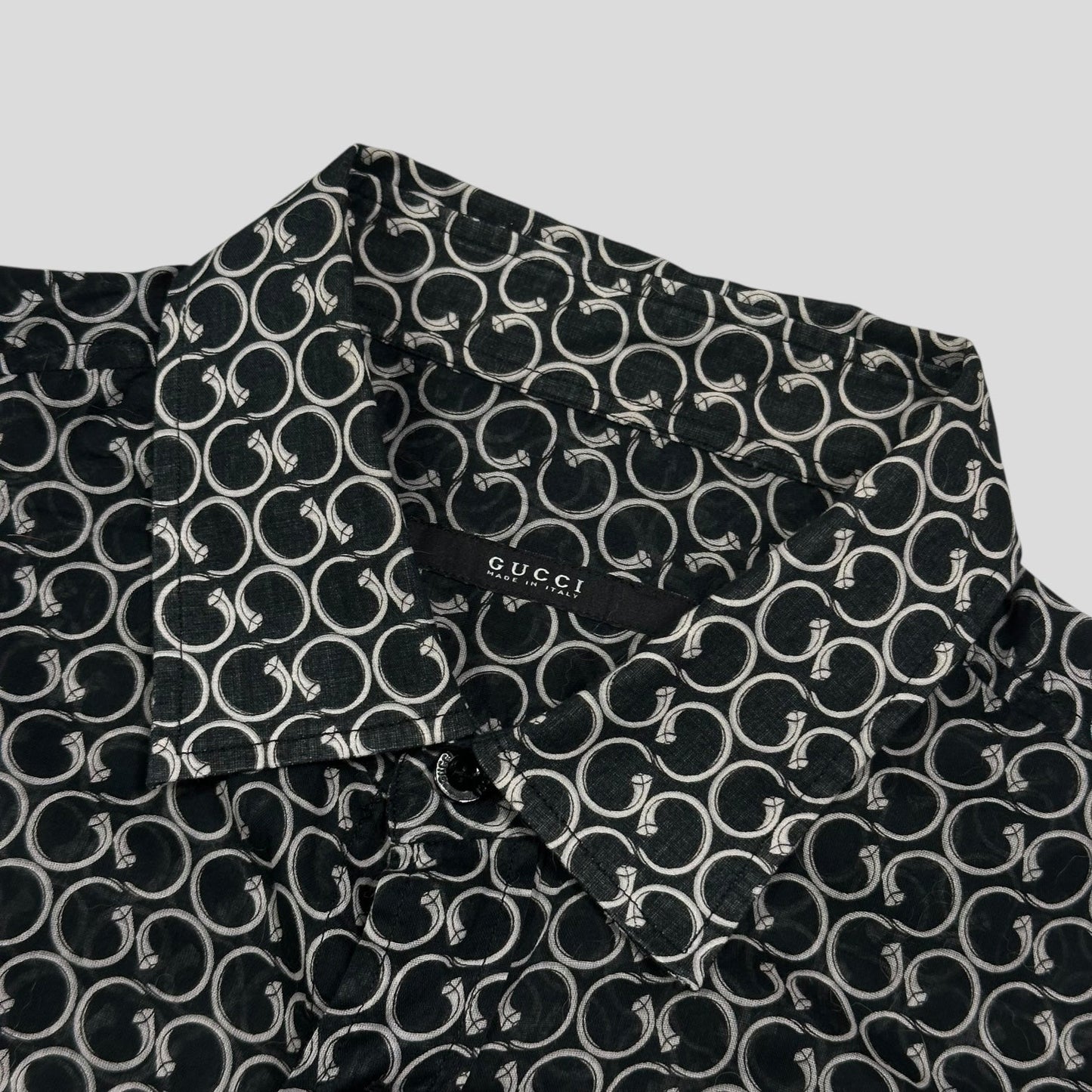 Gucci 2007 GG Horsebit Monogram Logo Shirt - S/M