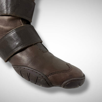 Marithé + François Girbaud Leather Strap Boots (2000s)