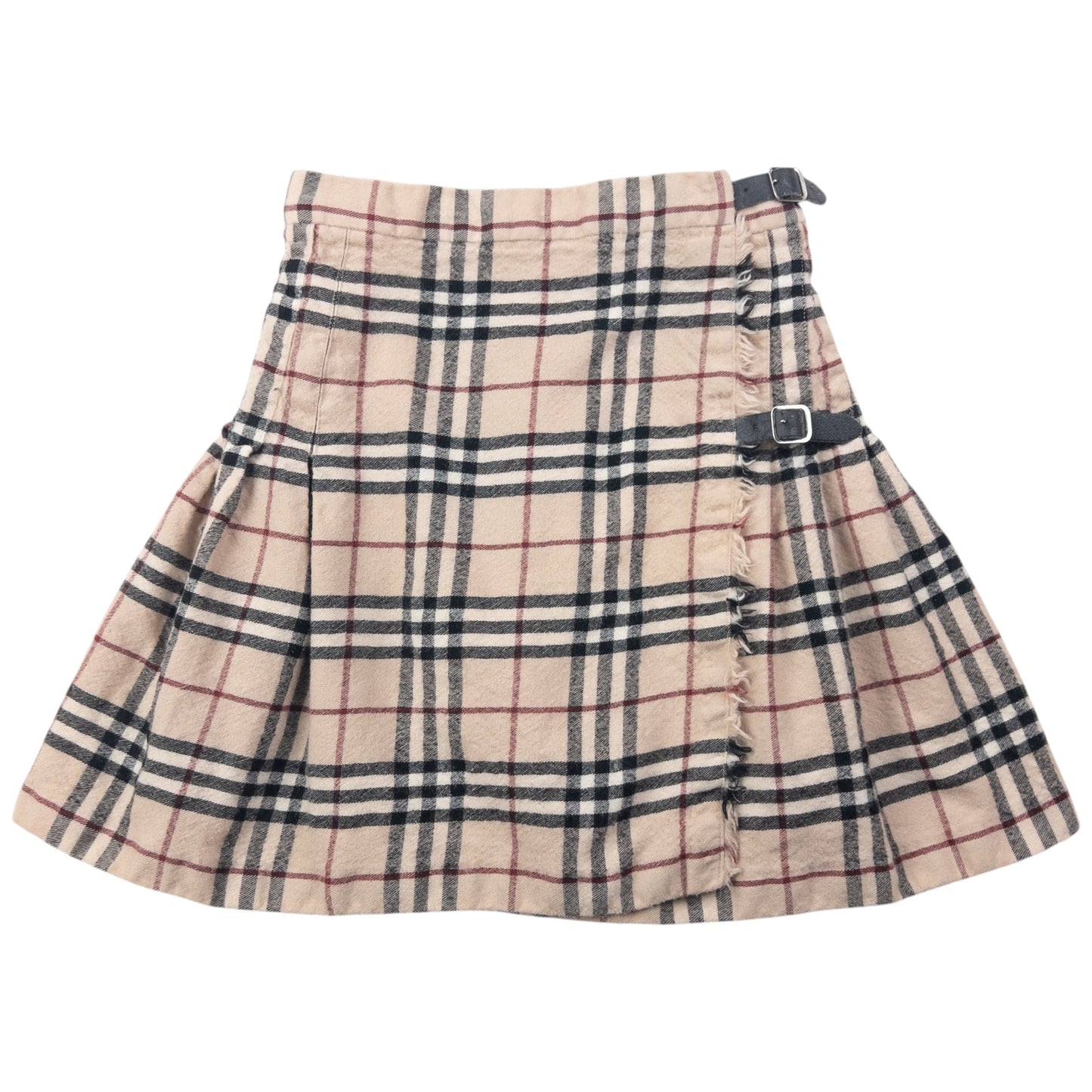 Vintage 2000s Burberry Nova Check Buckle Wool Mini Skirt Womens Size W22