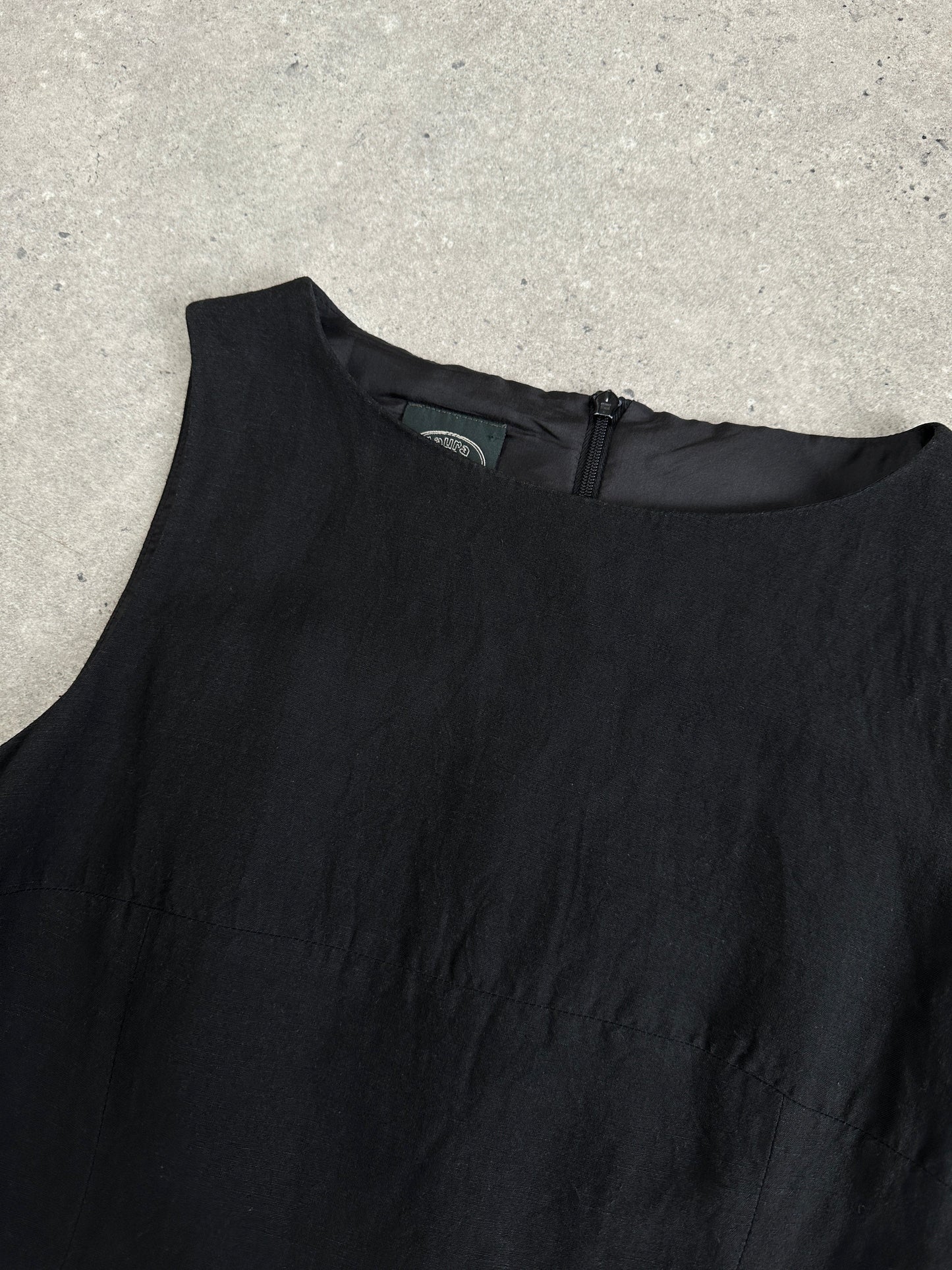 Laura Ashley Linen Midi Shift Dress - S