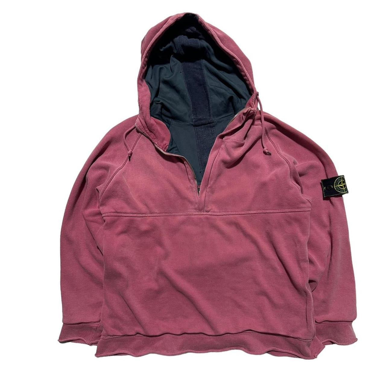 Stone Island 1994 Pink Half Zip Cotton Pullover