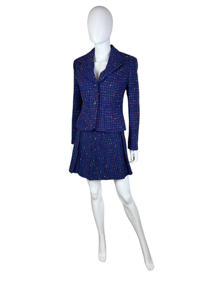 Versace early 1990s boucle skirt suit